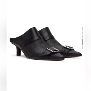 Maison Margiela black buckle loafers